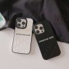 ディオール iPhone ケース レザー型押しロゴ 耐衝撃 全面保護 ブラック?ホワイトのペアデザイン