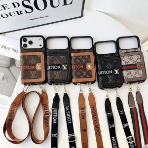 ルイヴィトン iPhone ケース ショルダー ストラップ付き ジップカードポケット 多機能 おしゃれ
