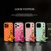 ルイ?ヴィトン iPhone ケース グリッター キラキラ カラフル モノグラム キーペンダント付き