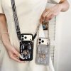 ディオール iPhone ケース ショルダー オブリーク ジャカード 背面収納 ストラップ付き
