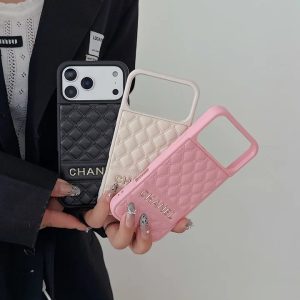 シャネル iPhone ケース マトラッセ キルティングレザー おしゃれ 金箔押し