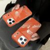 ノースフェイス iPhone ケース オレンジ 可愛い 耐衝撃