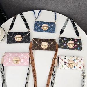 ルイ?ヴィトン iPhone ケース 手帳型 ショルダーストラップ付き 財布付き