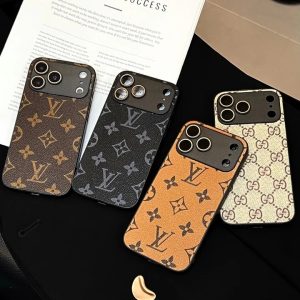 ルイヴィトン iPhone ケース モノグラム PUレザー 電気メッキ加工 メンズ ギフトに