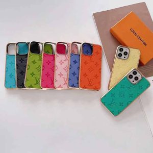 ルイヴィトン iPhone ケース エンボスレザー 上品 耐衝撃 MagSafe対応