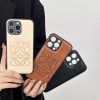 ロエベ iPhone ケース レザー 型押し アナグラム 耐衝撃 一体型 レンズ保護 おしゃれ