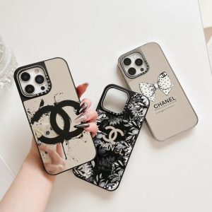 シャネル iPhone ケース アクリル 鏡面加工 ココマーク 花柄 可愛い レンズ保護 MagSafe対応