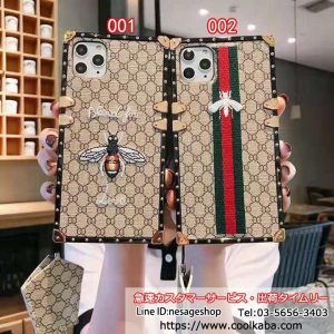グッチ iPhone ケース トランク型 刺繍ミツバチ ネックストラップ付き 紛失防止
