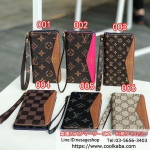 ルイ?ヴィトン iPhone ケース バイカラー モノグラム 手帳型 カード収納 ビジネス風