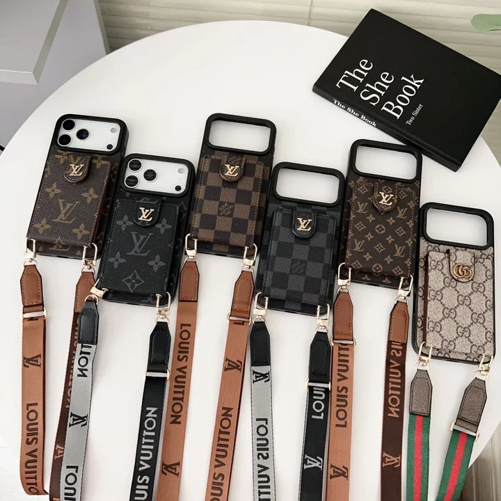 ルイヴィトン iPhone ケース ショルダー ストラップ付き カード収納 スタンド機能 おしゃれ
