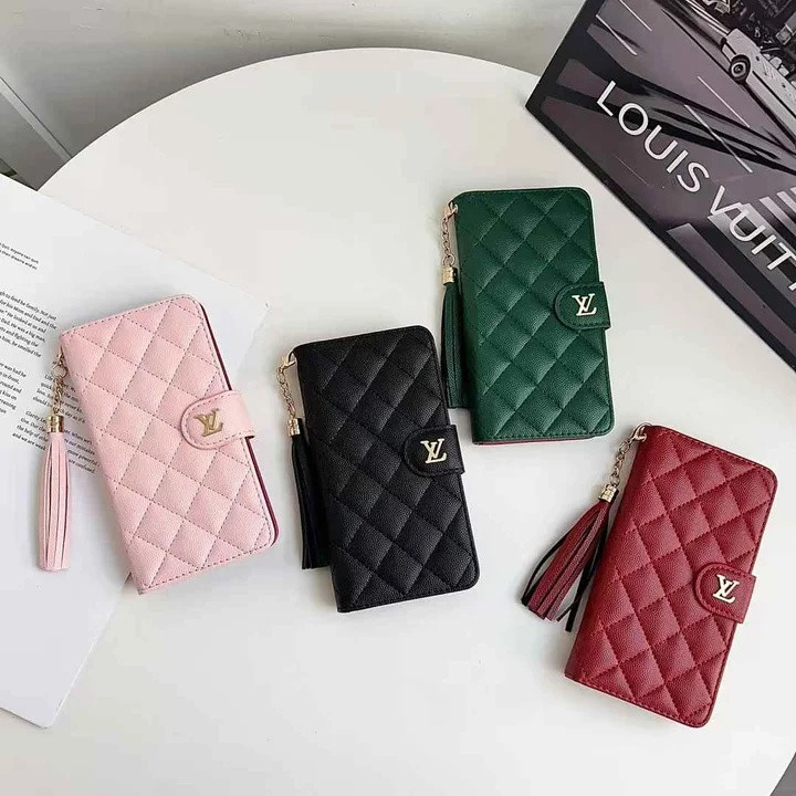 ルイヴィトン iPhone ケース 手帳型 キャビアスキン レザー LV ロゴ 財布型