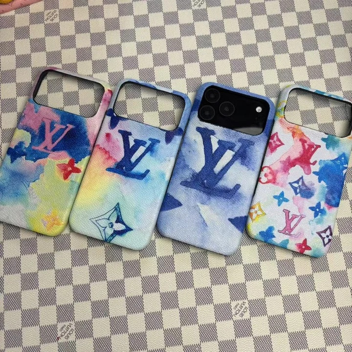 ルイヴィトン iPhone ケース 落書きデザイン 文芸風 おしゃれ 薄型 MagSafe対応
