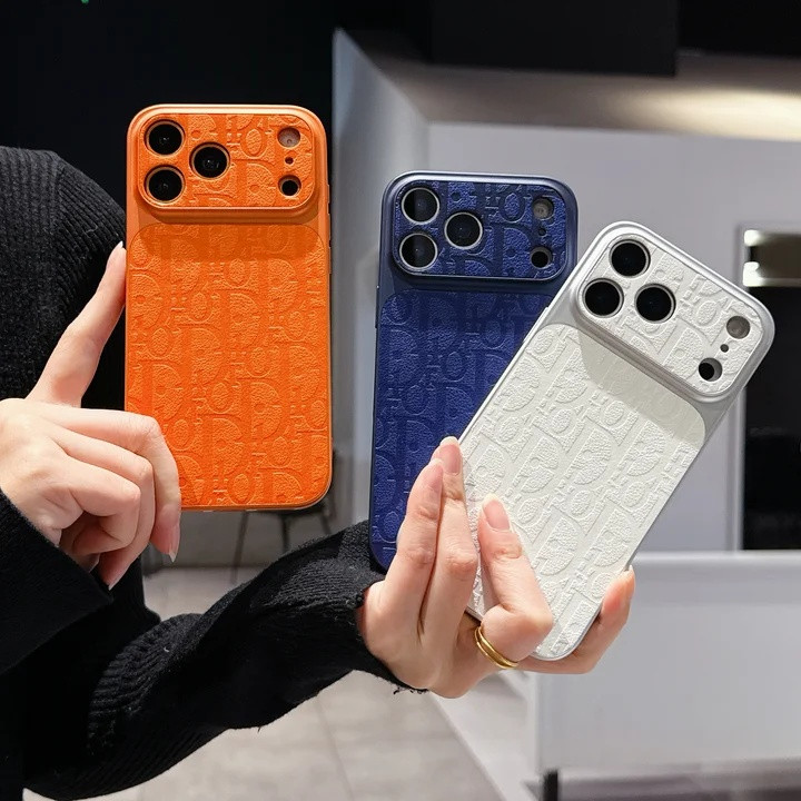 ディオール iPhone ケース 総柄ロゴ 型押し PUレザー 耐衝撃