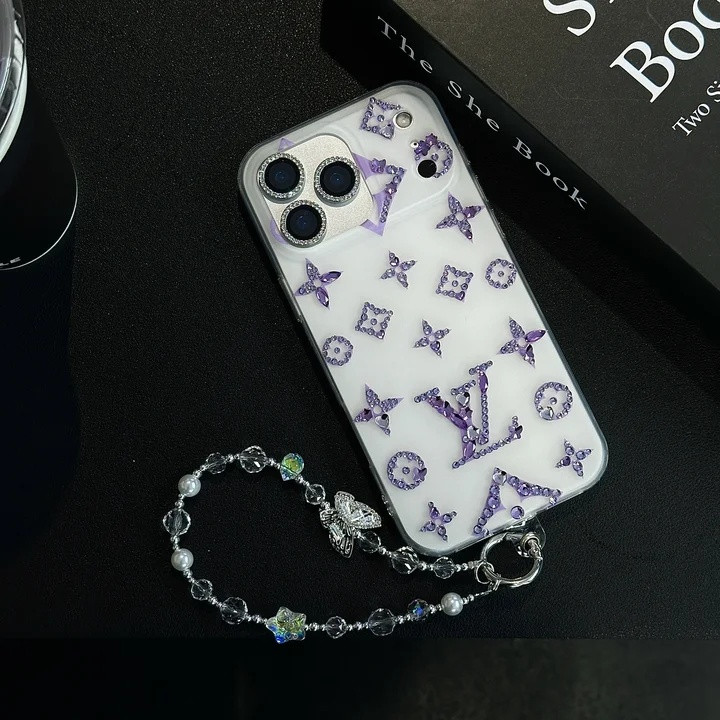 ルイヴィトン iPhone ケース リング ストラップ付き モノグラム キラキラ ラインストーン MagSafe対応