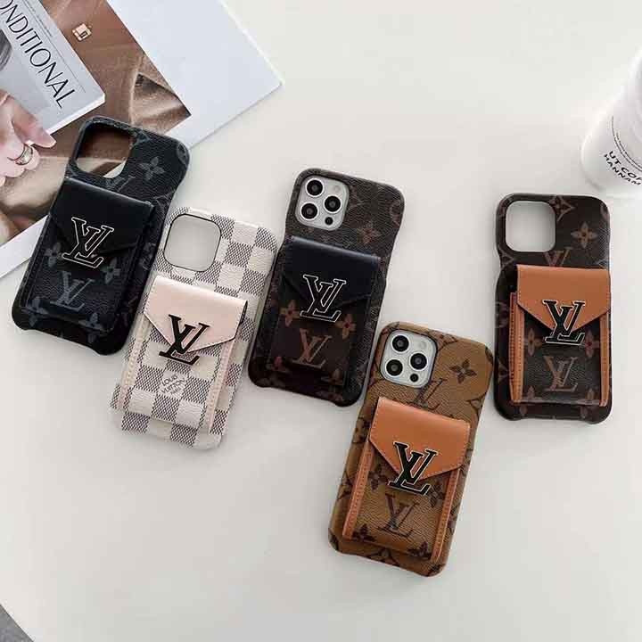 ルイヴィトン iPhone ケース モノグラム レザー カード収納 背面タイプ おしゃれ