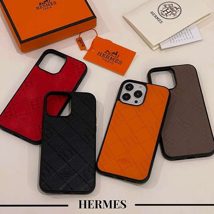 エルメス iPhone ケース 型押しレザー 大人向け 耐衝撃
