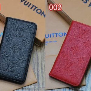 ルイヴィトン iPhone ケース 手帳型 タイガ モノグラム柄 薄型カーフレザー ビジネススタイル
