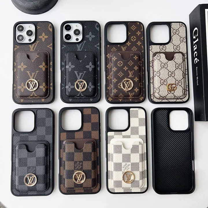 ルイヴィトン iPhone ケース モノグラム ダミエ レザー カード収納 背面衝撃吸収