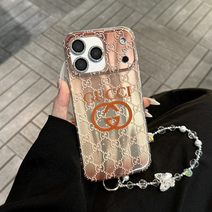 グッチ iPhone ケース GG柄 星柄 おしゃれ ストラップ付き 落下防止