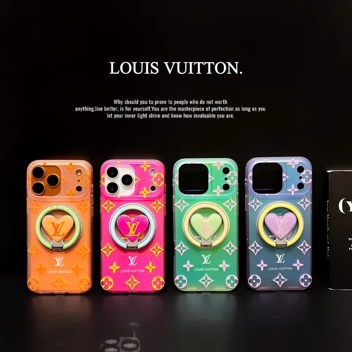 ルイヴィトン iPhone ケース ドーパミン カラフル マグネット ハート スタンド