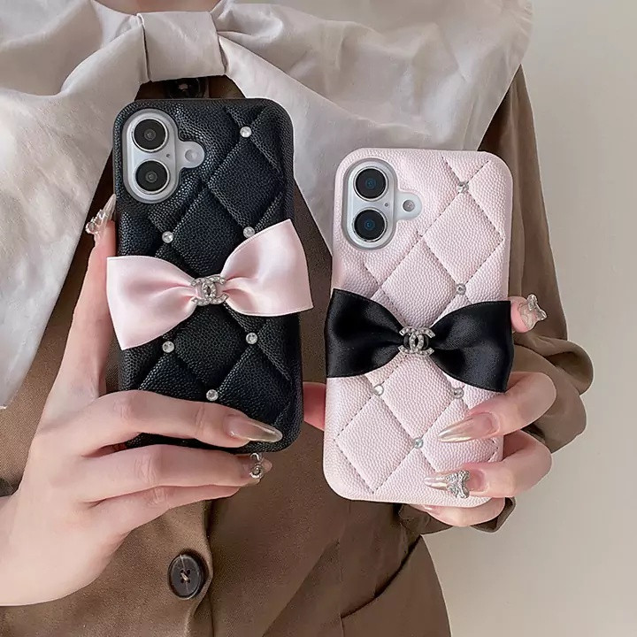 シャネル iPhone ケース ラインストーン CCロゴ キャビアスキン 可愛い 人気ファッション