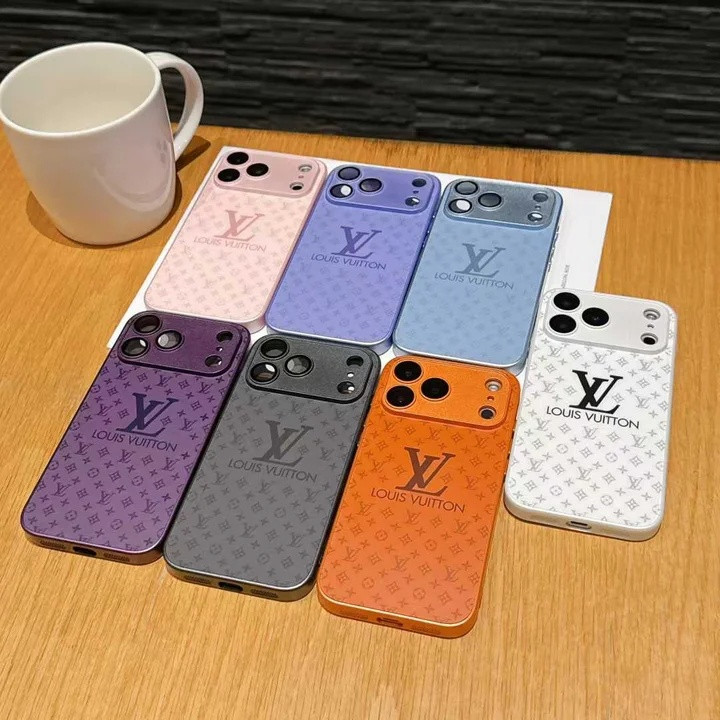 ルイヴィトン iPhone ケース 背面 ガラス モノグラム マット感 指紋防止 耐衝撃