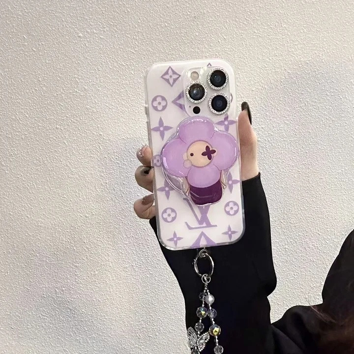 ルイヴィトン iPhone ケース マグネット吸着 ヴィヴィエンヌスタンド おしゃれ ストラップホール