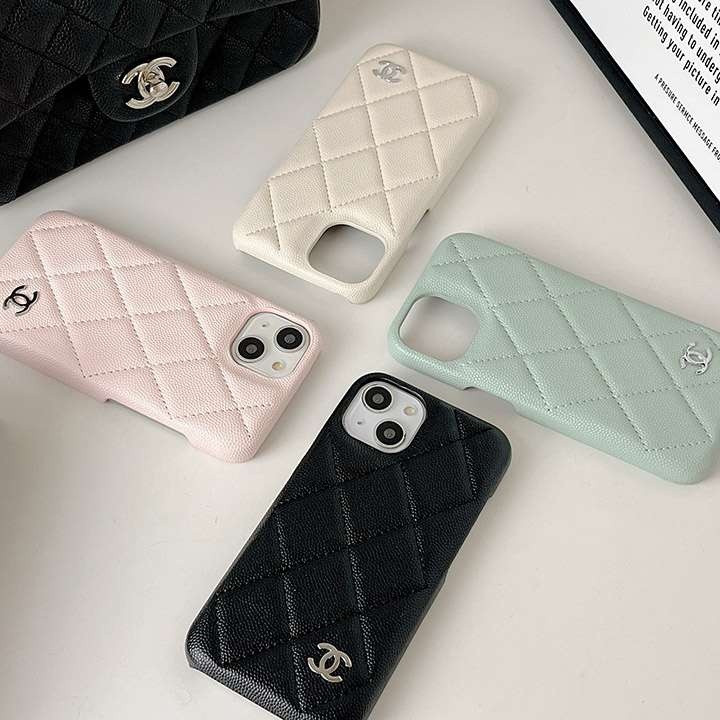 シャネル iPhone ケース ココマーク キャビアレザー 上品