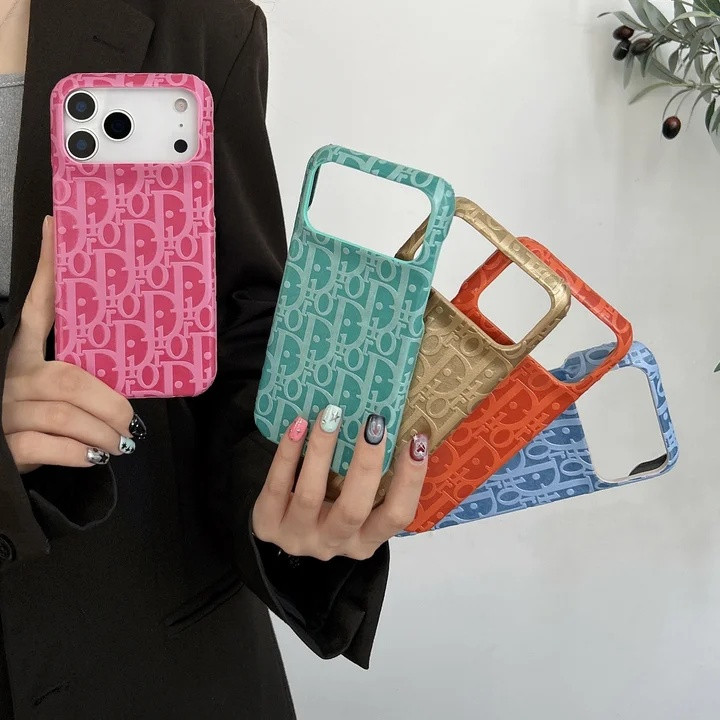ディオール iPhone ケース カラフル レザー ロゴ型押し 薄型 軽量 耐衝撃