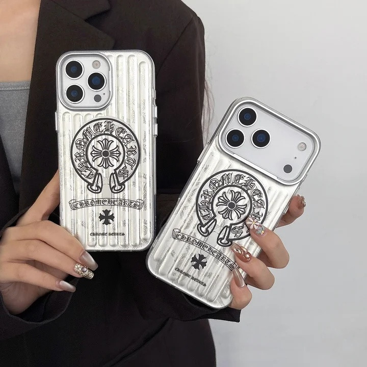 クロムハーツ iPhone ケース MagSafe対応 スーツケース風 マグネット吸着