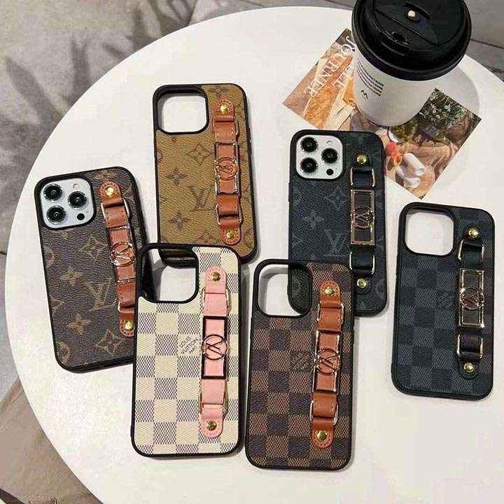 ルイヴィトン iPhone ケース ベルト付き モノグラム レザー スタンド機能