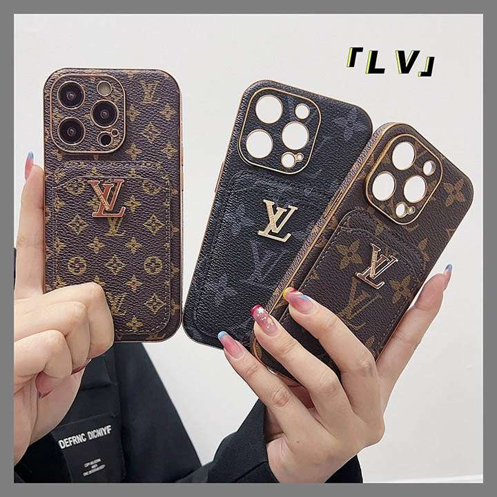 ルイヴィトン iPhone ケース モノグラム レザー 耐衝撃 レンズ保護 カード収納
