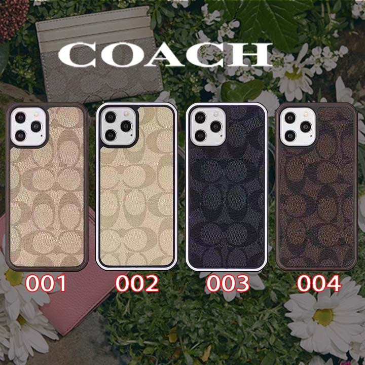コーチ iPhone ケース レザー シグネチャー バイカラー 衝撃に強い かっこいい
