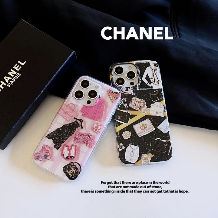 シャネル iPhone ケース グリッター キラキラ 可愛い アイコン プリント 高級感