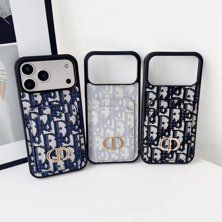 ディオール iPhone ケース カード入れ付き 耐衝撃 おしゃれ CDシグネチャー