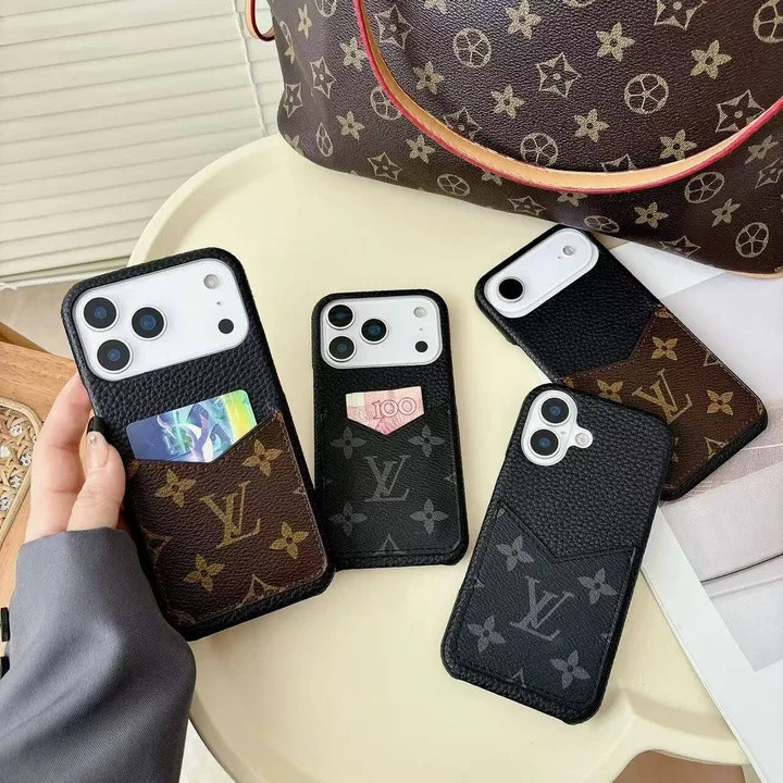 ルイヴィトン iPhone ケース モノグラム柄 バイカラー キルティング レザー カード収納 スリム
