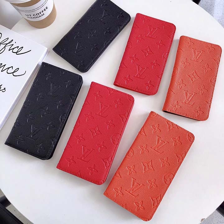 ルイヴィトン iPhone ケース 手帳型 エンボスレザー 本革 モノグラム カード入れ 大人かわいい