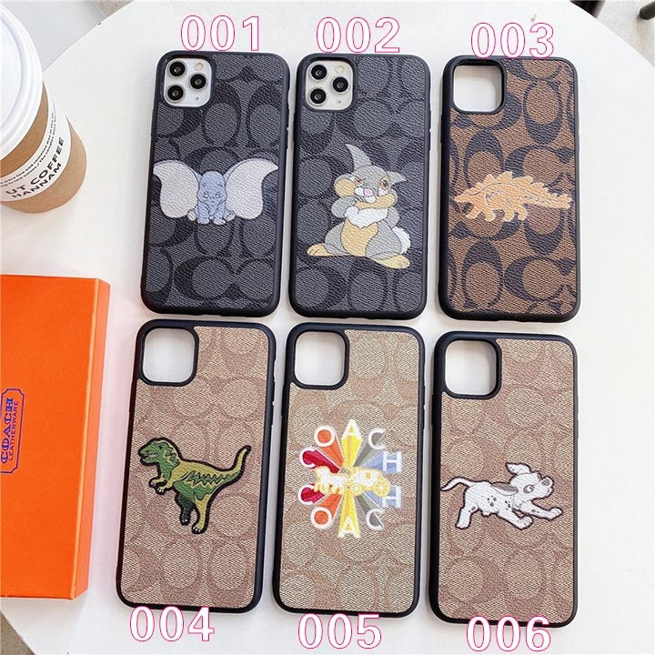コーチ iPhone ケース アニマルパターン かわいい モノグラム レザー かっこいい