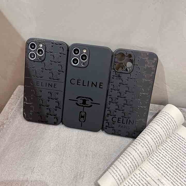 セリーヌ iPhone ケース 黒 TPUソフトカバー 薄型 軽量 おしゃれ