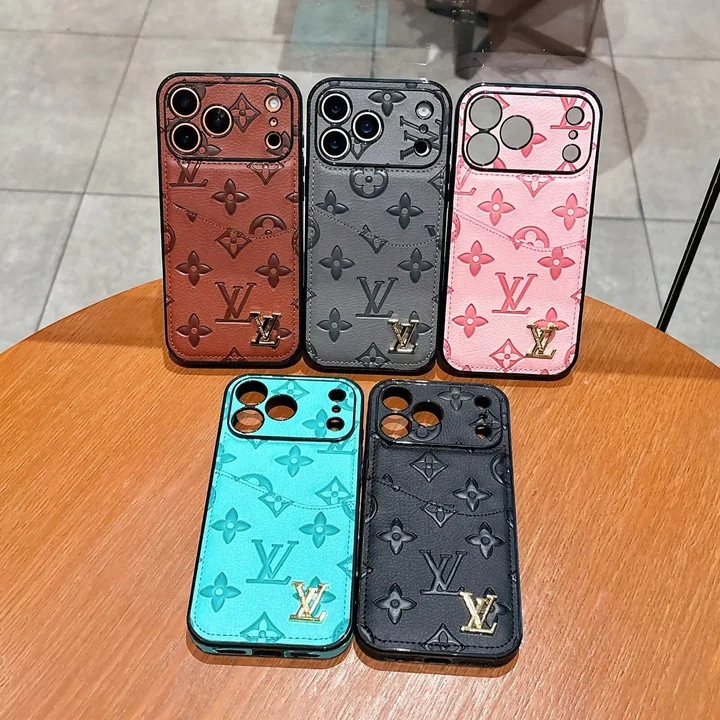 ルイヴィトン iPhone ケース カード収納 エンボスレザー モノグラム MagSafe対応