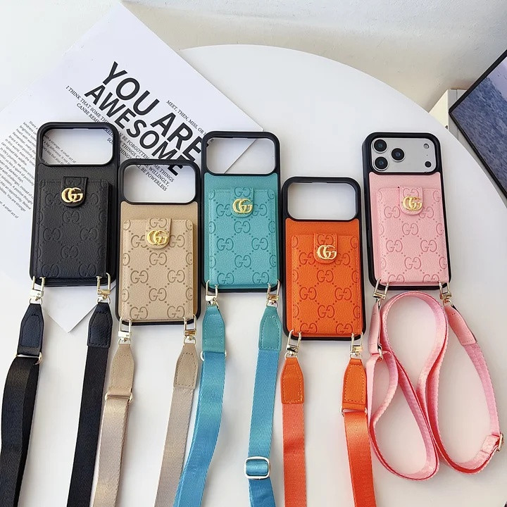 グッチ iPhone ケース ショルダー GG柄 カードポケット付き MagSafe対応
