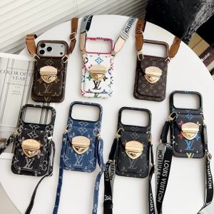 ルイヴィトン iPhone ケース モノグラム レザー カード収納 ショルダー