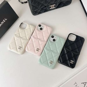シャネル iPhone ケース マトラッセ レザー カード収納 美しい レディース かわいい